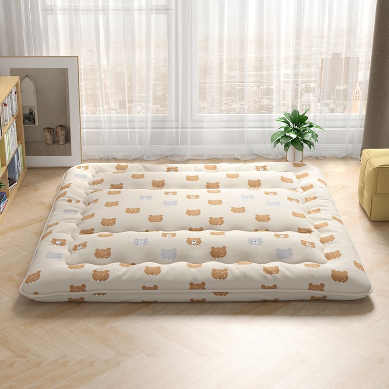 Futon Mattress Floor Sleeping Pad with Washable Cover