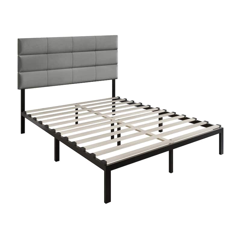 CraftPorch Contemporary Woven Linen Fabric Upholstered Platform Bed