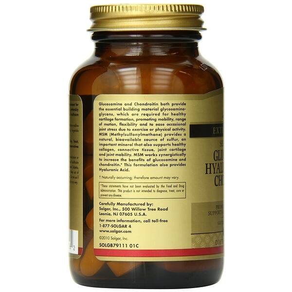 Shop Solgar Glucosamine Hyaluronic Acid Chondroitin Msm Shellfish Free Tablets 60 Free Shipping On Orders Over 45 Overstock 14796706