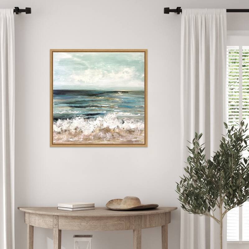 Cloudy Seascape I by Emma Bell Framed Canvas Wall Art Print