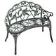 preview thumbnail 1 of 8, Costway Patio Garden Bench Chair Style Porch Cast Aluminum Outdoor Green