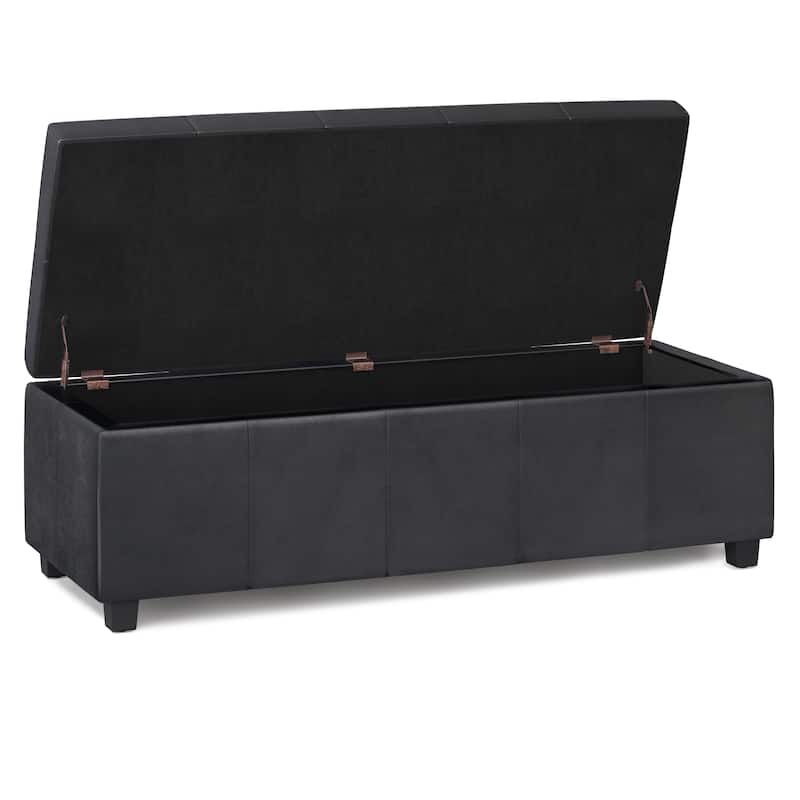WYNDENHALL Cambridge 48 inch Wide Contemporary Rectangle Storage Ottoman