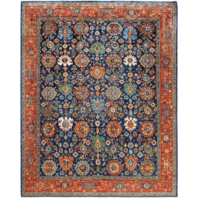 Serapi One-of-a-Kind Hand-Knotted Area Rug - Blue - 8' 1" x 10' 1"