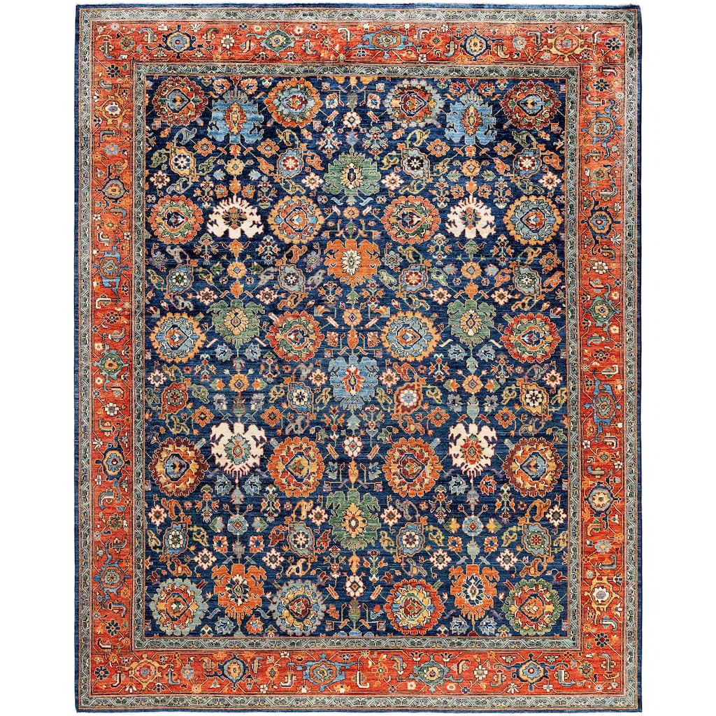 Serapi One-of-a-Kind Hand-Knotted Area Rug - Blue - 8' 1" x 10' 1"