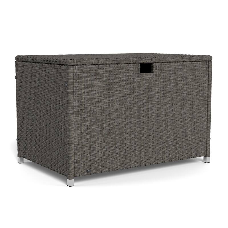 Medium Tortoise Outdoor Wicker Storage Box - 36" L x 24" W x 24" H