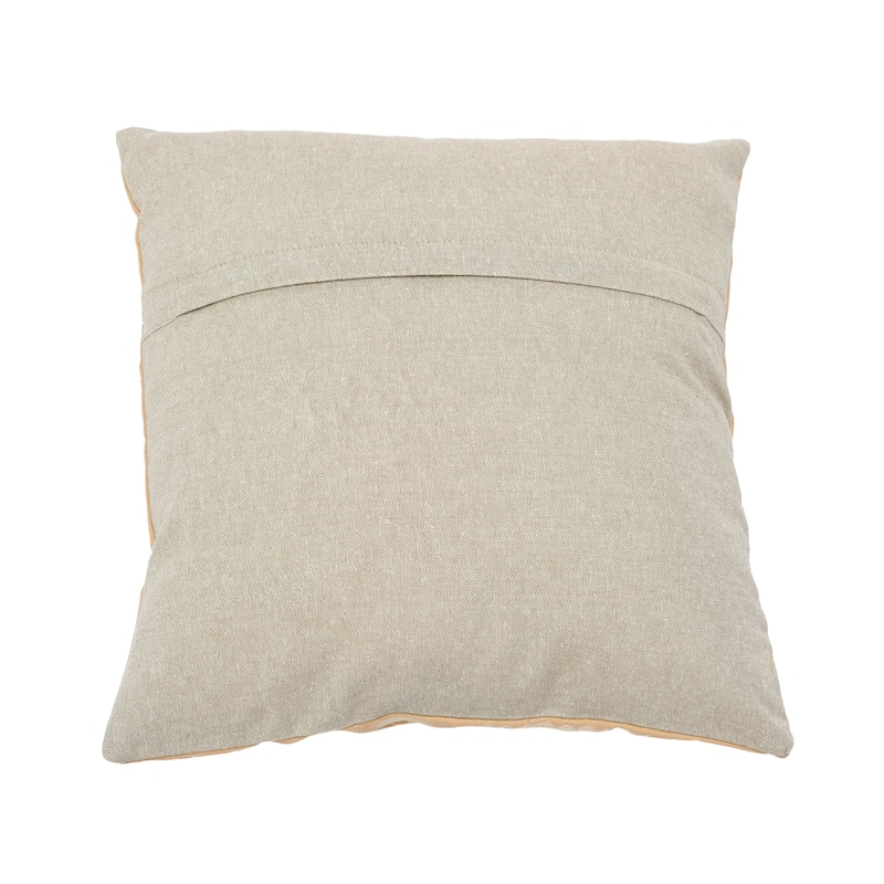 Cotton Embroidered Suzani Pillow with Chambray Back