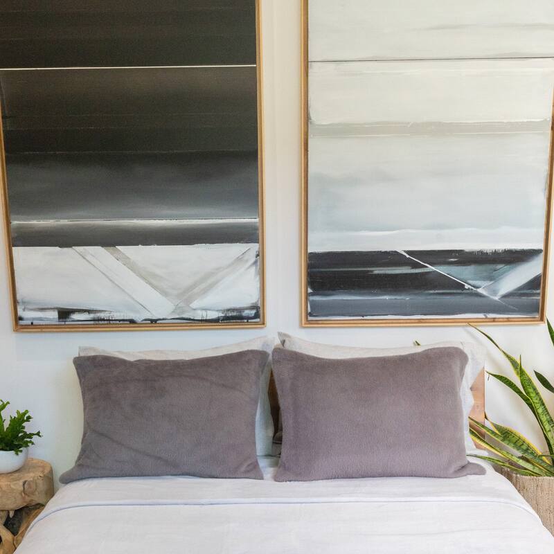 Jennifer Adams Faux Fur Embrace Sham - Graphite - Standard