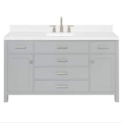 Ariel H060SCQRVO Bristol 60" Free Standing Single Basin Vanity Set