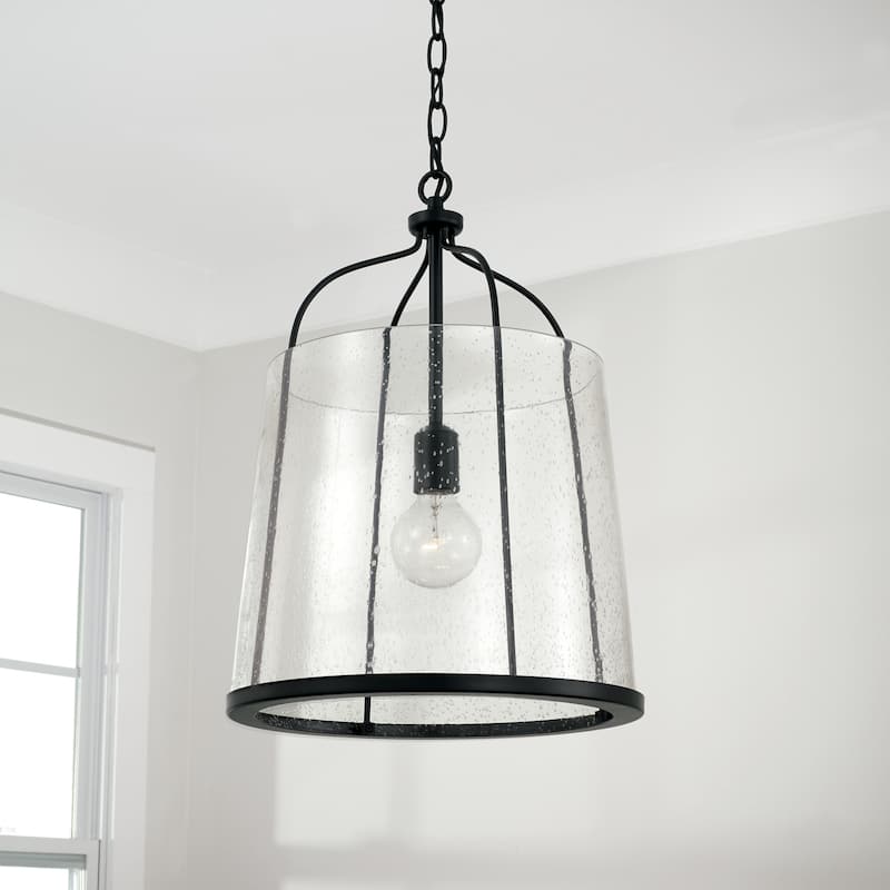 Madison 1-light Pendant w/Clear Seeded Glass