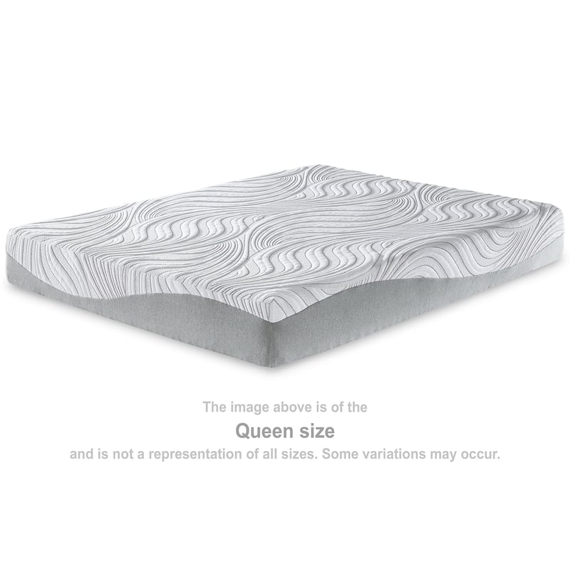 Signature Design by Ashley Memory Foam White 10 Inches Medium Mattress