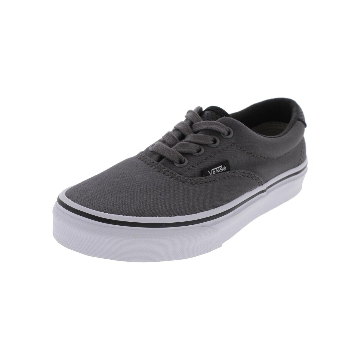 vans era black brown leather trim