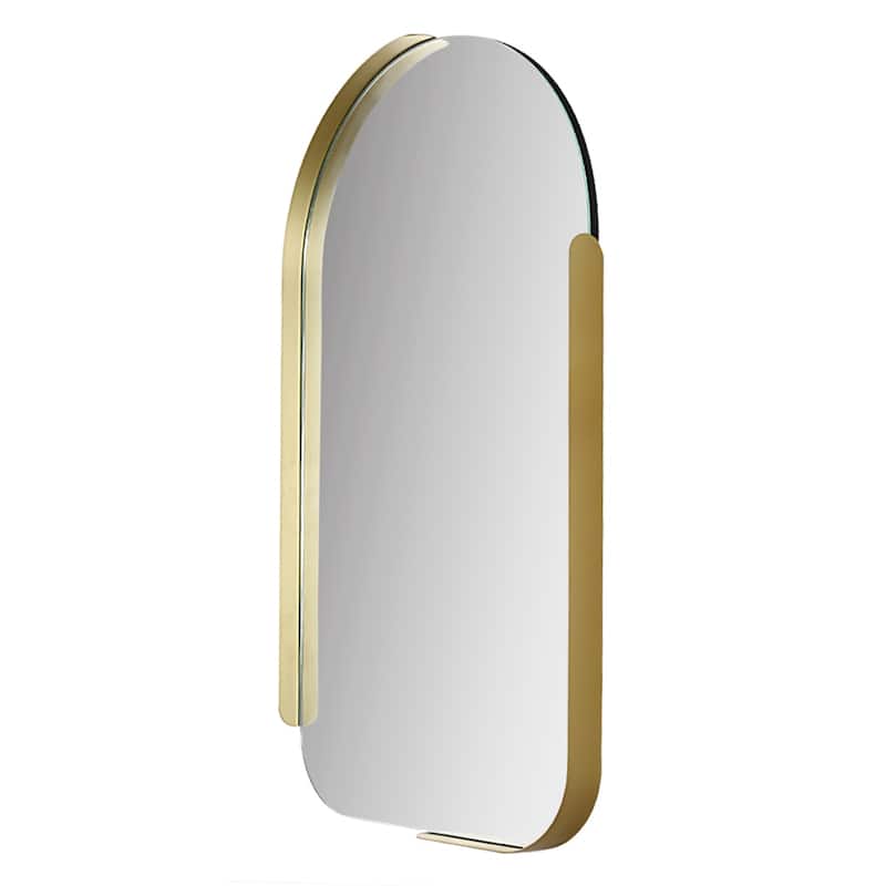 MacLuu Arch Half Frame Metal Wall Mirror - 19.7"×35.4"