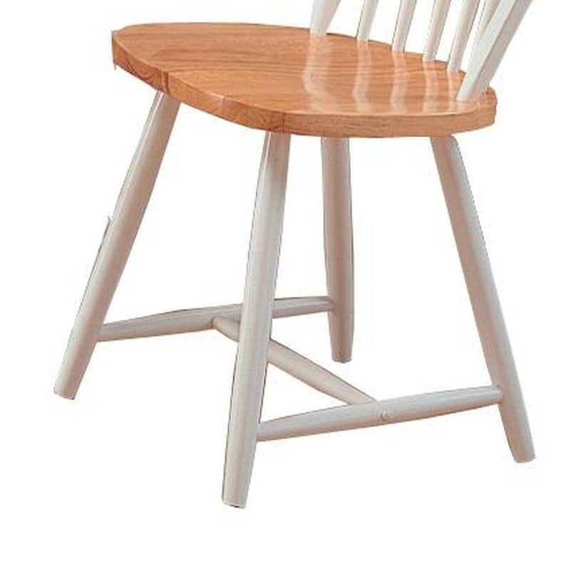 Brown/White Fabric Upholstered Wood Frame Dining Chair, Set of 4, Sturdy Dining Chair for Dining Rooms - 19