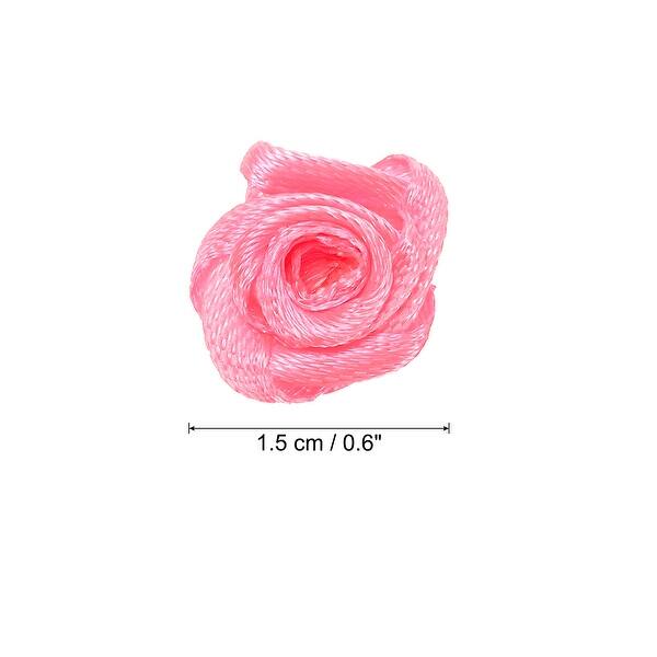 70Pcs Mini Satin Ribbon Roses Fabric Flowers Embellishments Rosettes ...