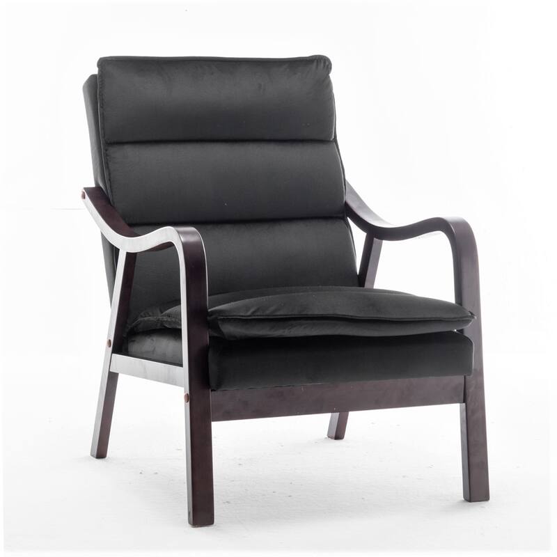 Clovis 24.8" Wide Mid-Century Modern Velvet Armchair