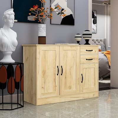43.3" Wood Buffet Sideboard with 2 doors,2 drawers