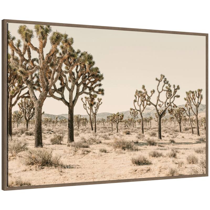 Kate and Laurel Joshua Tree No. 2 by Alicia Bock Framed Canvas Wall Art Print - 41 x 28