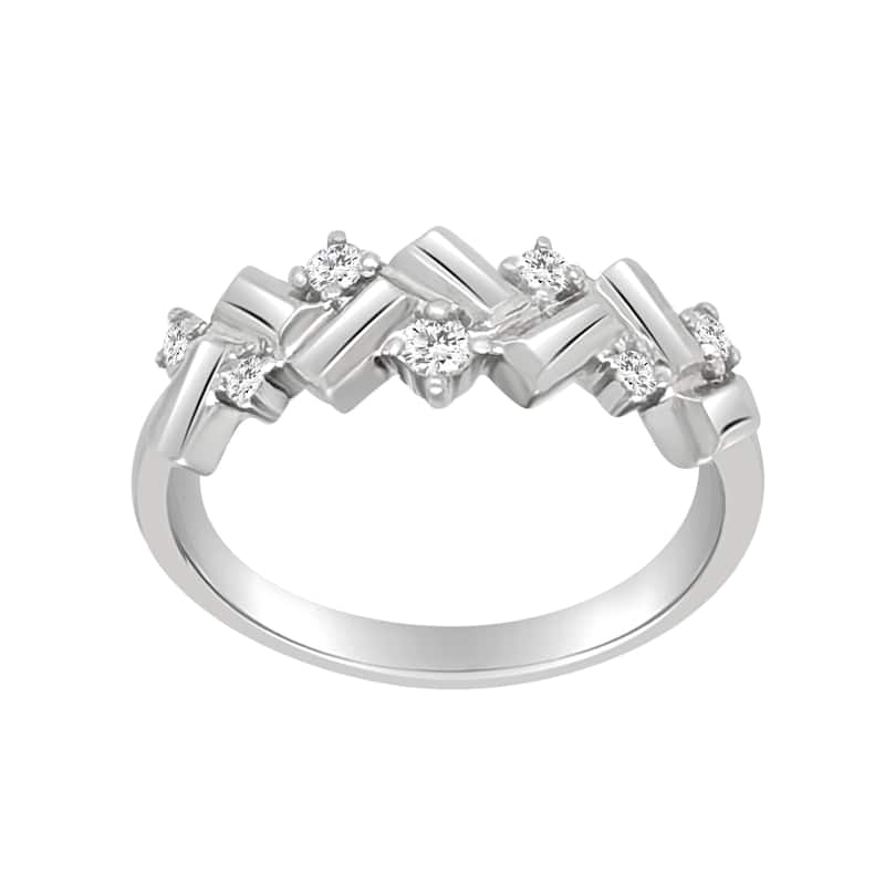 Auriya 14k Gold Lab Grown Round Diamond Braided Band 0.14 ct. tw. (F-G, VS)