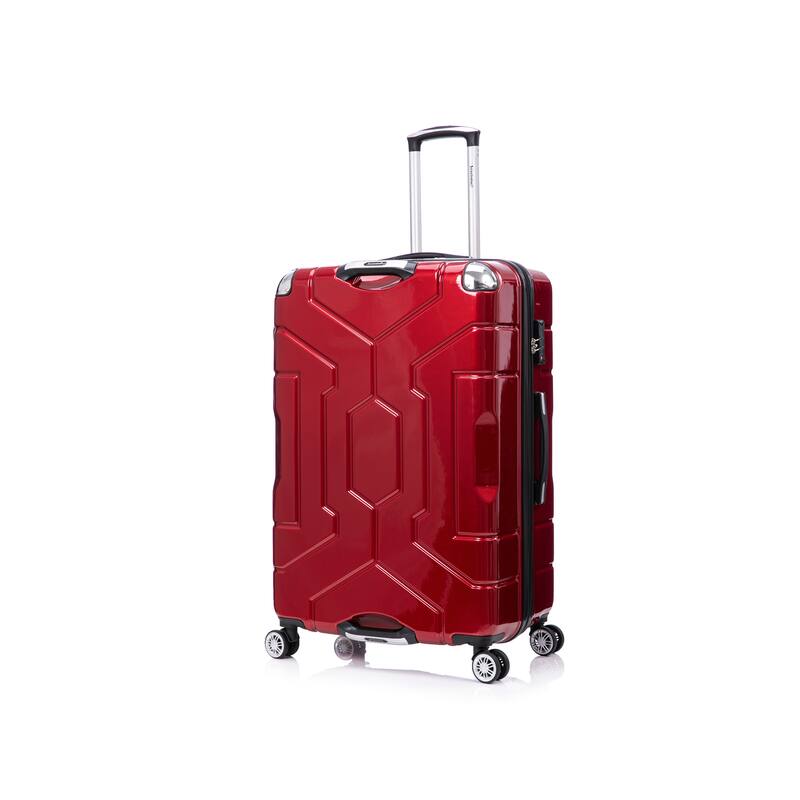3 Piece Technology PC Hardshell Lightweight Durable Suitcase with Rotating Wheels and Adjustable Ergonomic Telescopic Handle