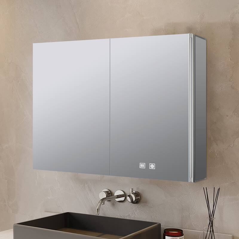 Corsica Surface-Mount LED Mirror Medicine Cabinet with Defogger