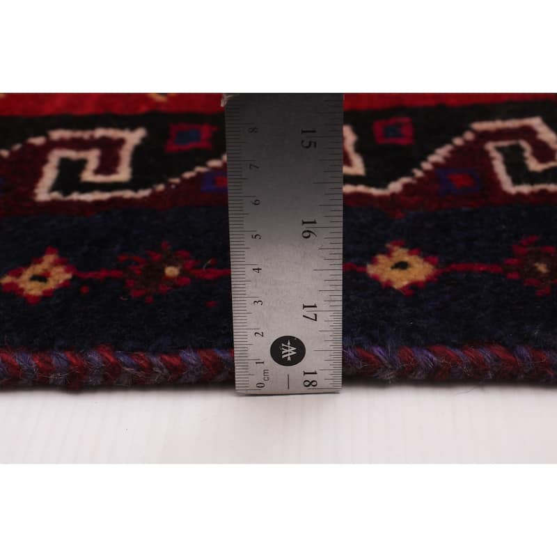 ECARPETGALLERY Hand-knotted Melis Vintage Burgundy, Red Wool Rug - 4'9 x 7'3