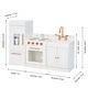 preview thumbnail 6 of 13, Teamson Kids Wooden Play Kitchen with Refrigerator, Oven and Sink, Interactive Toy Kitchen Set for Age 2-5 Toddlers and Kids