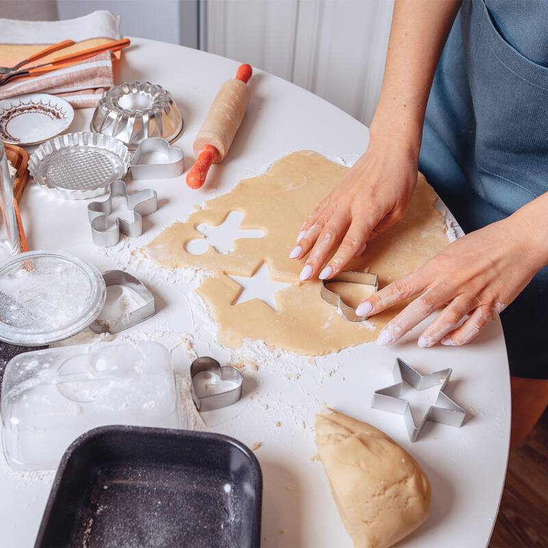 5pcs Cookie Cutters, Round Shaped Stainless Steel Biscuit Cookie Cutter