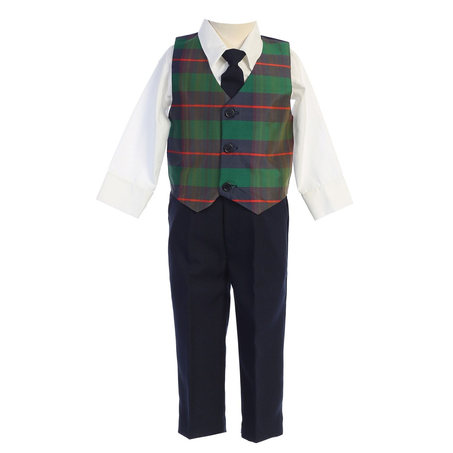 boy tartan christmas outfit