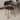 Leather Dining Chair in Solid Wood Accent Arm Chair Open Curved Back Design