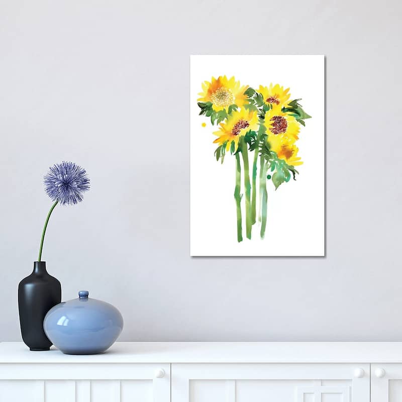 iCanvas "Sunflowers" by CreativeIngrid Canvas Print - 18x12x1.5