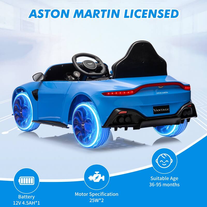 12V Ride on Car for Kids Licensed Aston Martin with Remote Control