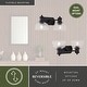 preview thumbnail 4 of 10, VAXCEL Beloit Matte Black Farmhouse Bathroom Vanity Lighting Wall Fixture, Clear Seeded Glass Shade, Dimmable