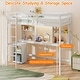 preview thumbnail 9 of 9, Costway Twin Loft Bed with LED Light & Power Outlet Desk Storage