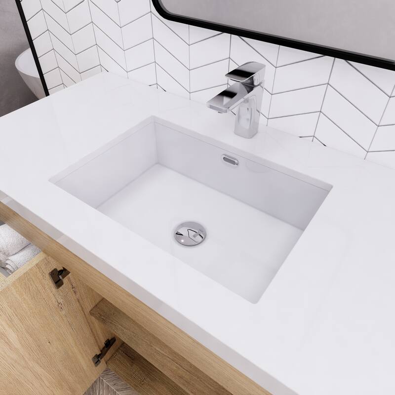 Eliza 42'' Freestanding Vanity (Left Drawers) with Single Sink
