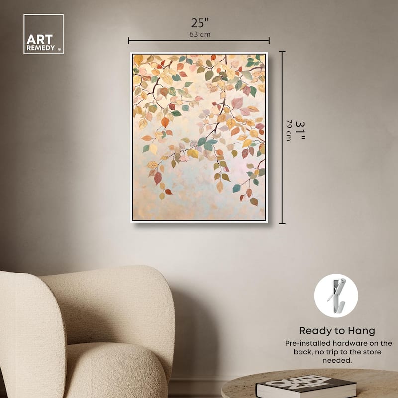 Leaf Swirl Canvas by Art Remedy