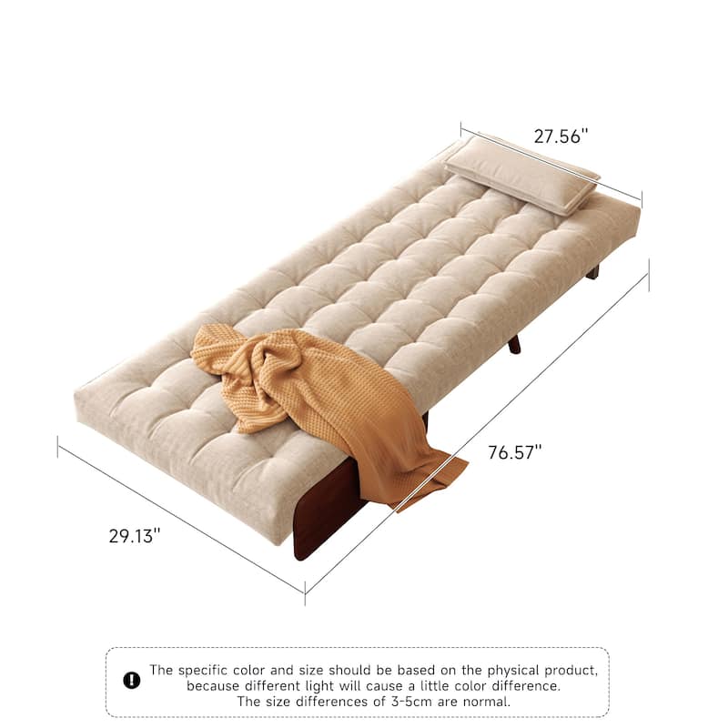 JASIWAY Modern Upholstered Sofa Bed, Beige