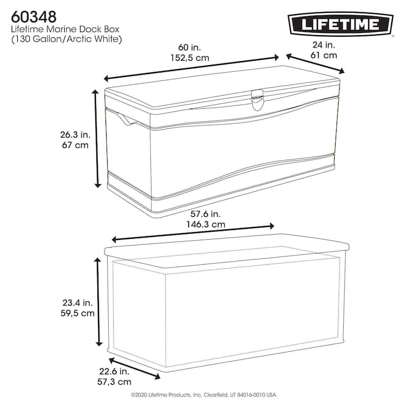 Lifetime Heavy-Duty Outdoor Storage Deck Box (130 Gallon)