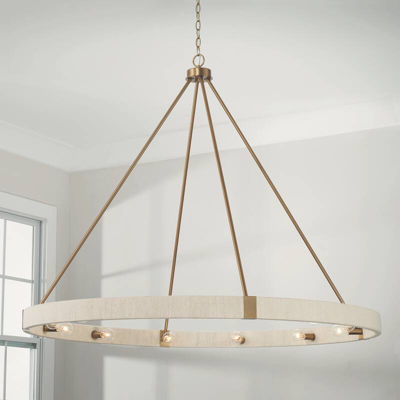 Delaney 12-light Matte Brass Hanging Chandelier