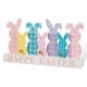preview thumbnail 14 of 16, Glitzhome Easter Wooden/Metal Tulips/Bunny Family Spring Theme Table Decor