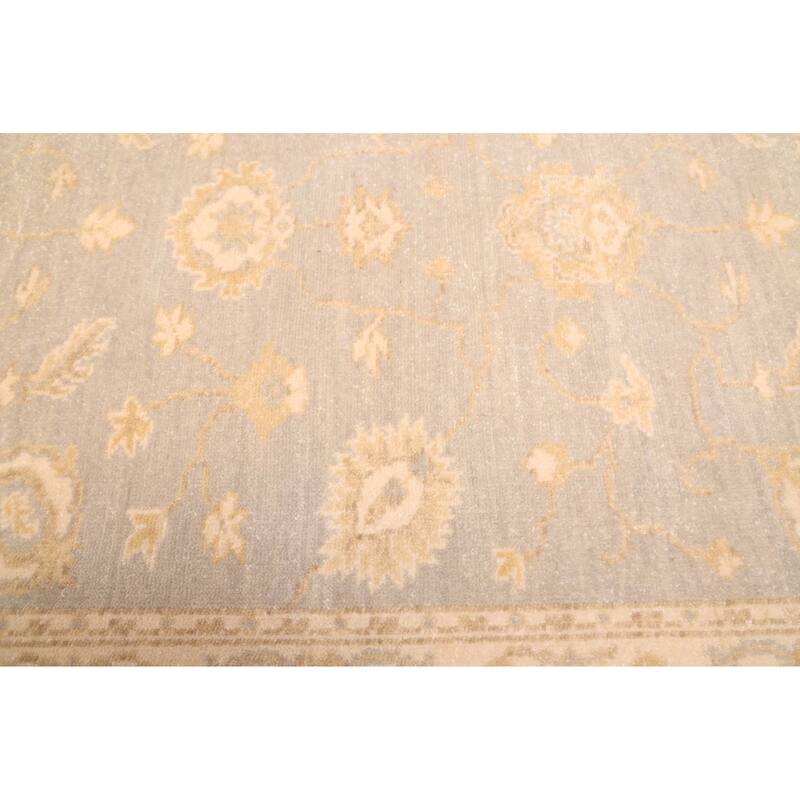 ECARPETGALLERY Hand-knotted Finest Oushak Grey Wool Rug - 3'2 x 4'10