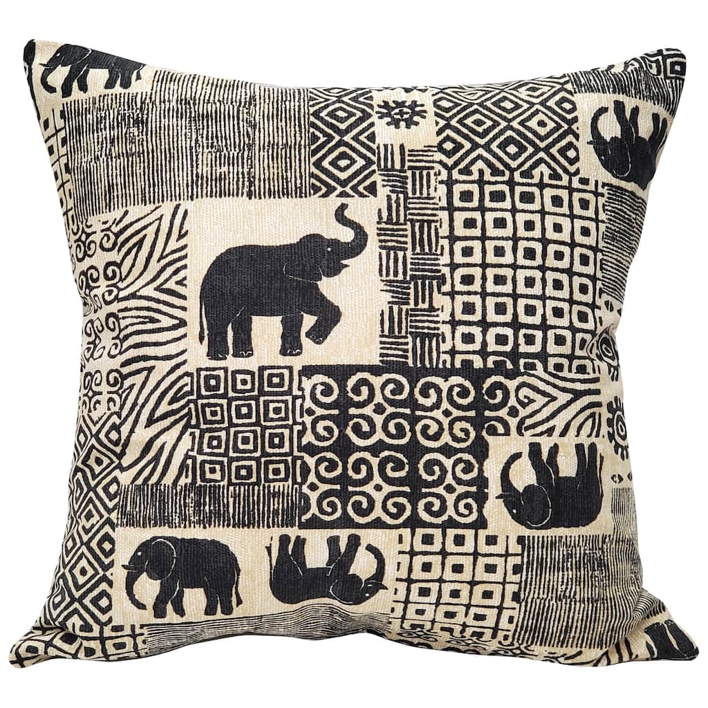 Zakouma Elephant 20x20 Throw Pillow