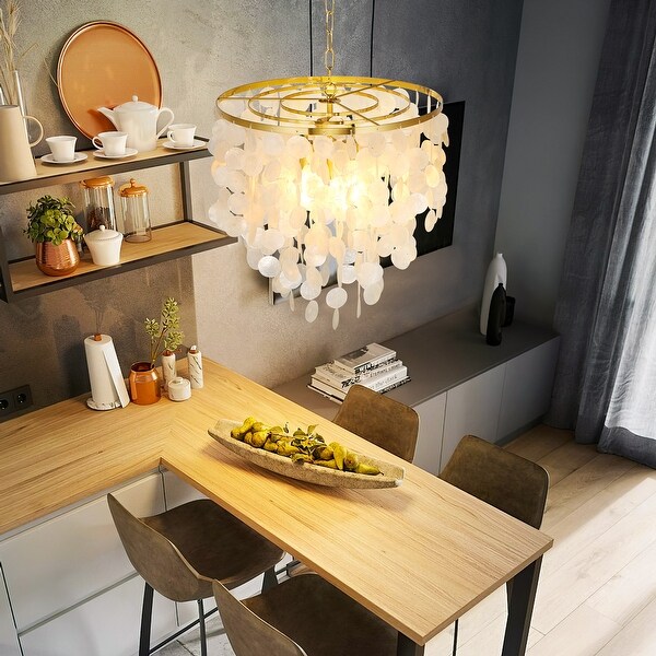 Capiz shell light fixture cheap