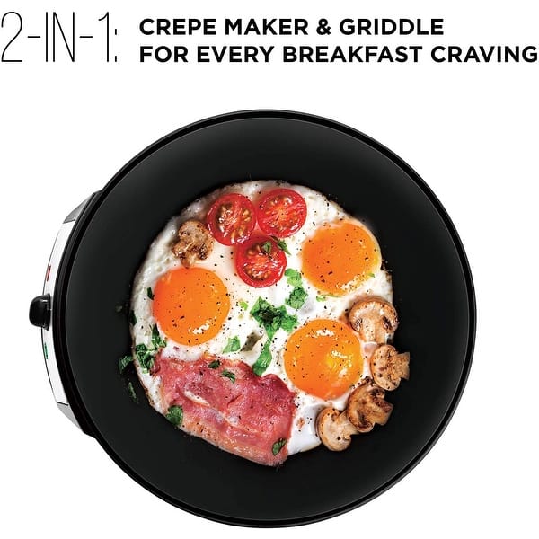  12 Griddle & Crepe Maker, Non-Stick Electric Crepe