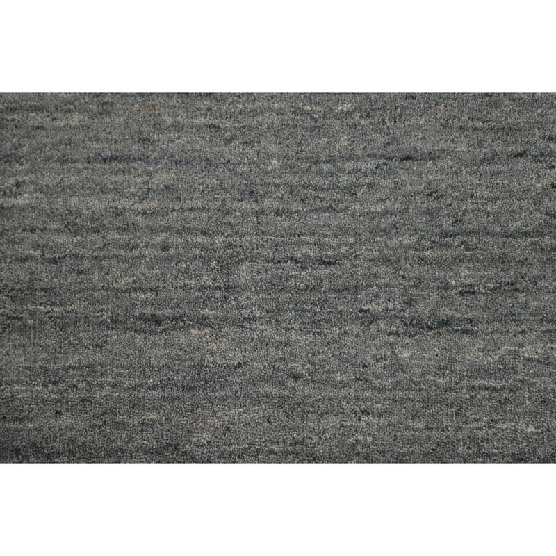 Grey Tribal Gabbeh Indian Area Rug Handmade Wool Carpet - 7'9" x 9'10"