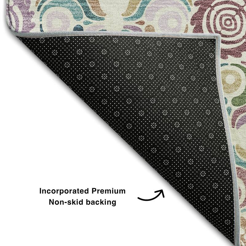 Premium Washable Super Soft Mosaic Panel Mayfield Rug