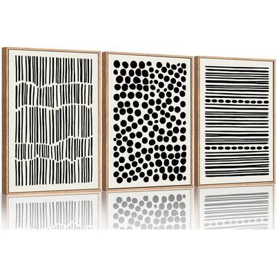 Minimalist Geometric Line Wall Decor, Abstract Black Wall Painting