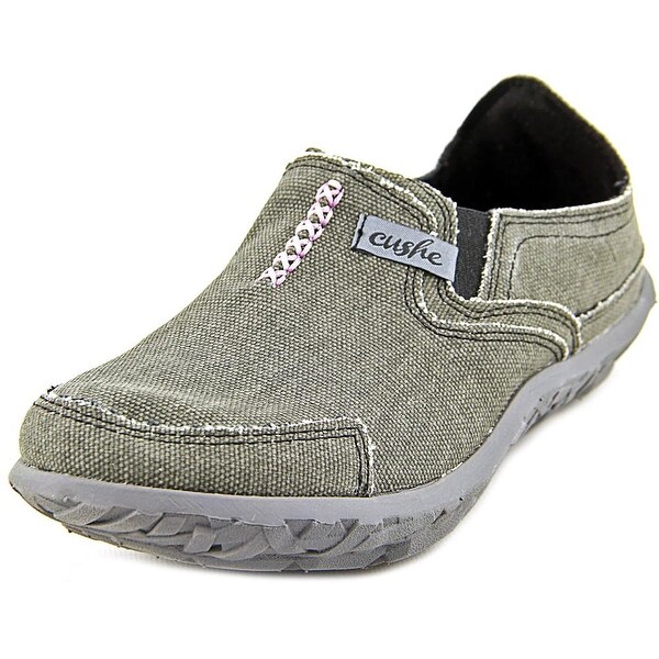 Cushe W Slipper II Women Round Toe Canvas Gray Loafer