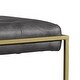 preview thumbnail 31 of 31, EdgeMod Chic Modern Genuine Leather Upholstered Curio Ottoman Bench