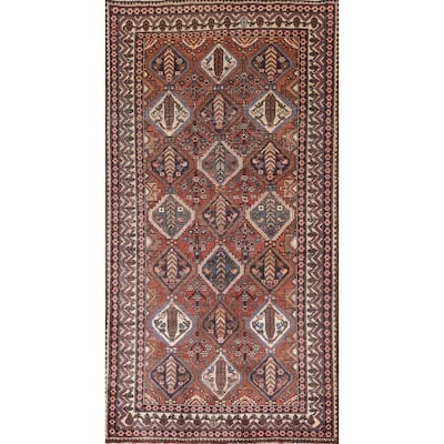 Bakhtiari Persian Vintage Area Rug Handmade Wool Carpet - 4'10"x 9'10"