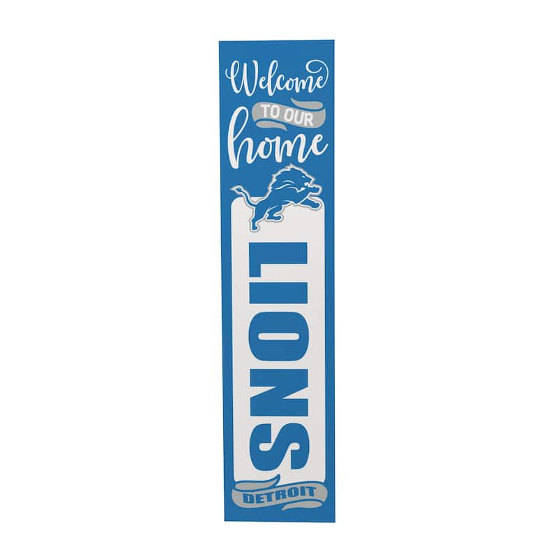 47" Double Sided Seasonal Porch Leaner, Detroit Lions - 47" x 11.25"